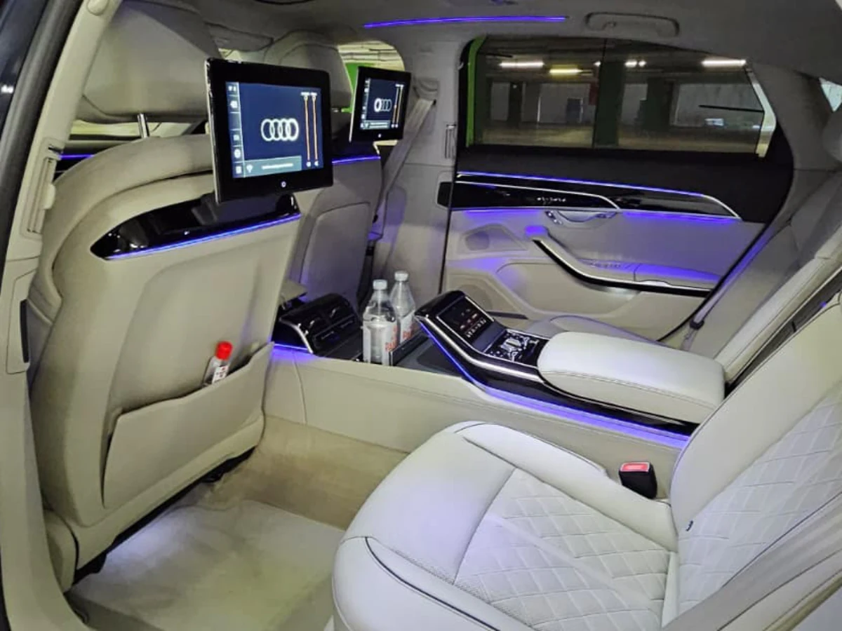 Complete rear passenger cabin with dedicated controls